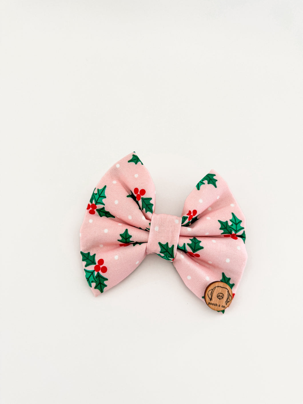 'pink mistletoe magic' bow