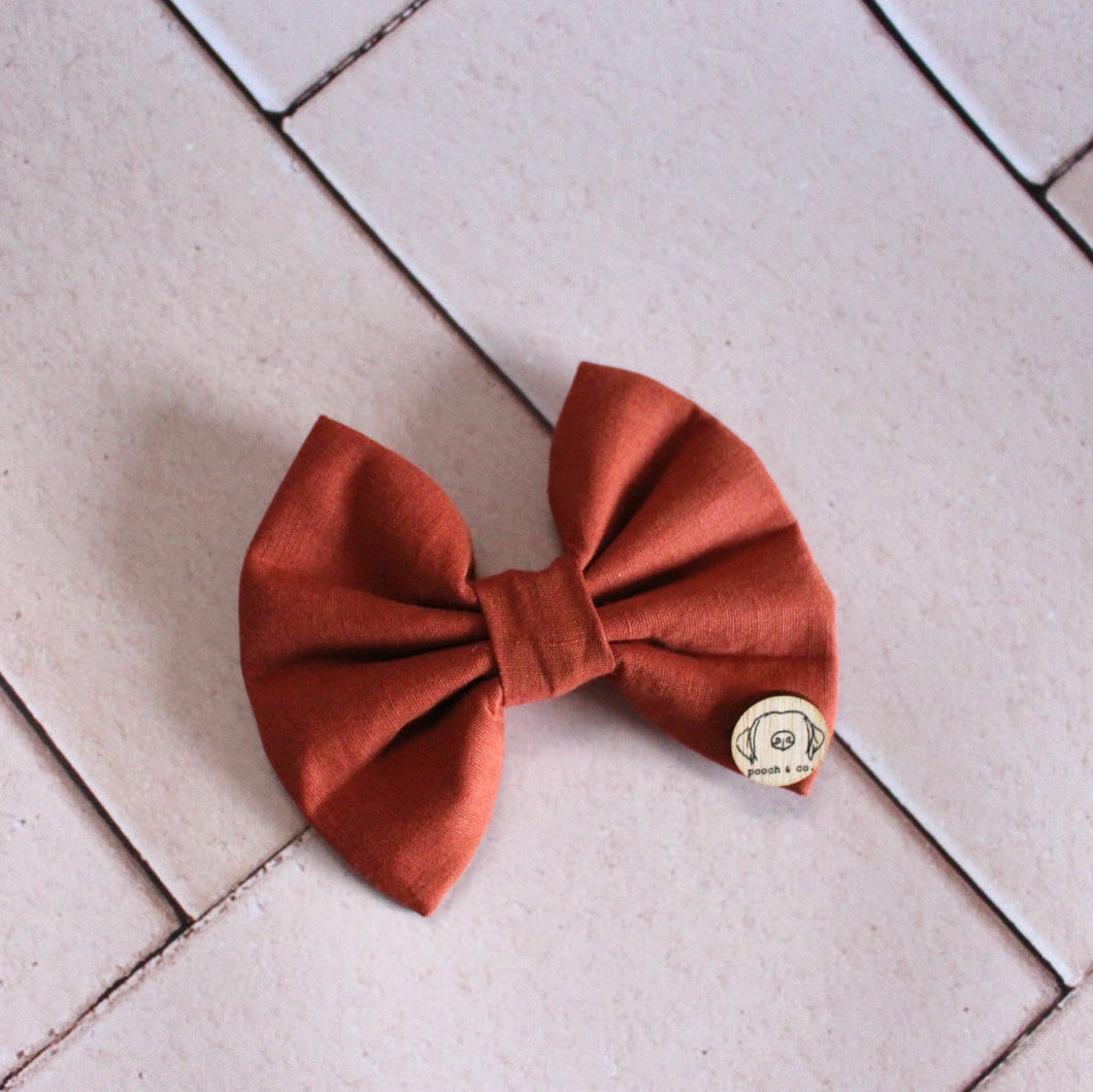 'terracotta' petite bow