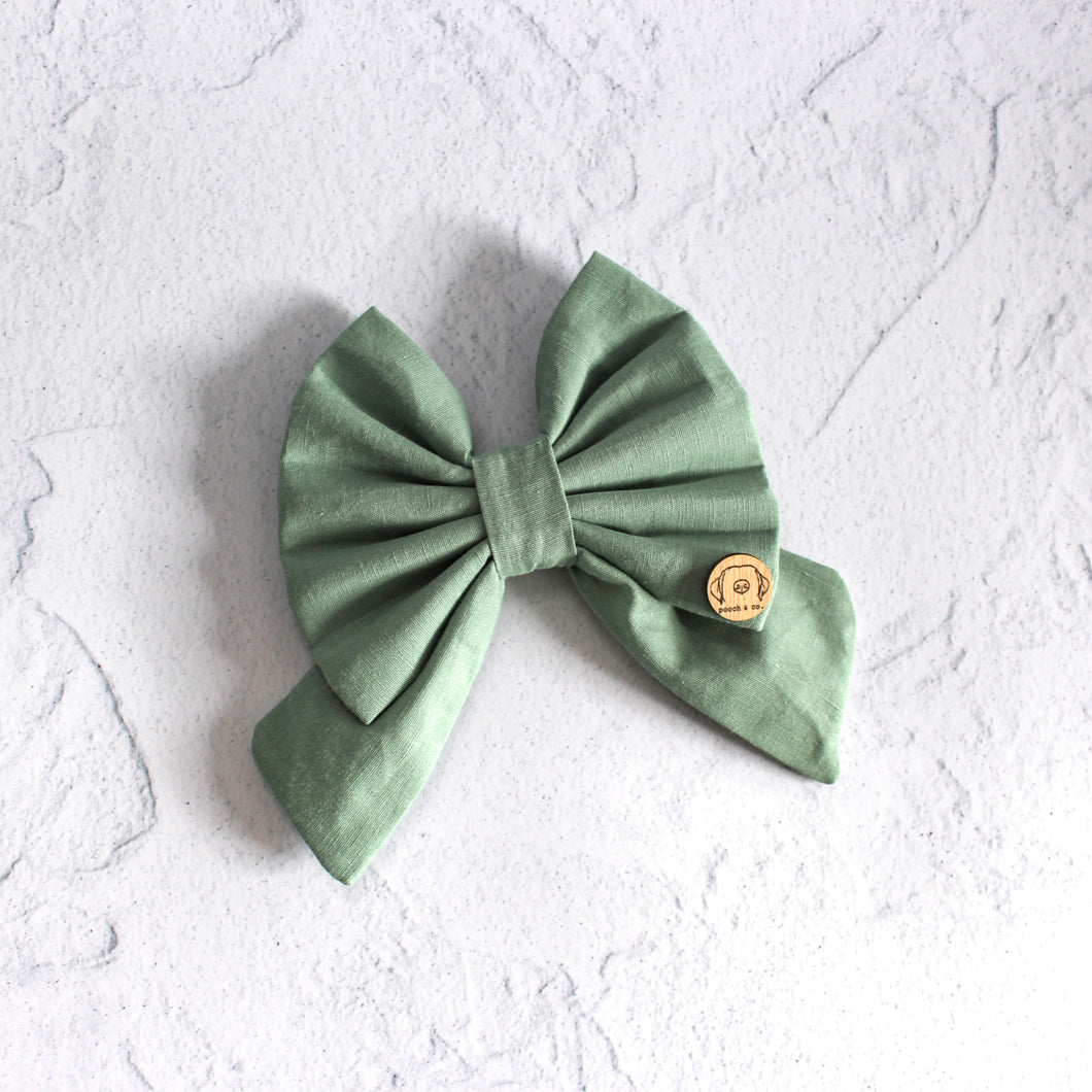 'sage’ sailor bow