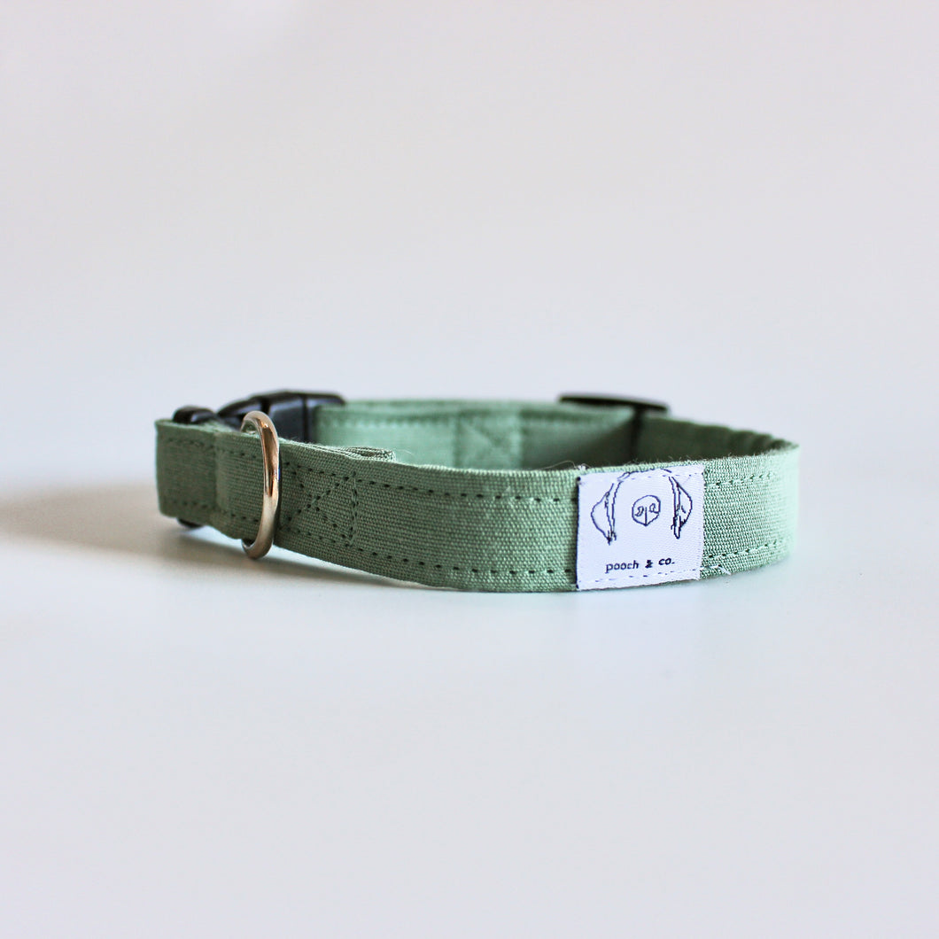 'sage' puppy collar