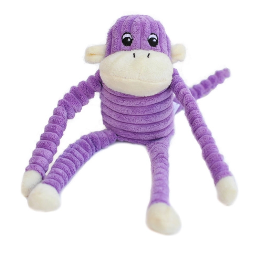 Zippy Paws Spencer the Crinkle Monkey (Purple)