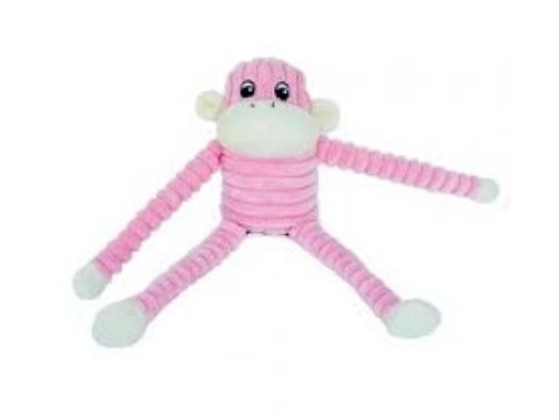 Zippy Paws Spencer the Crinkle Monkey (Pink)